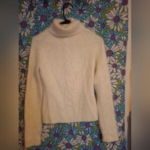 Bebe sweater,  Medium size,  color: ecru. Knitted in Hong Kong. Vintage
